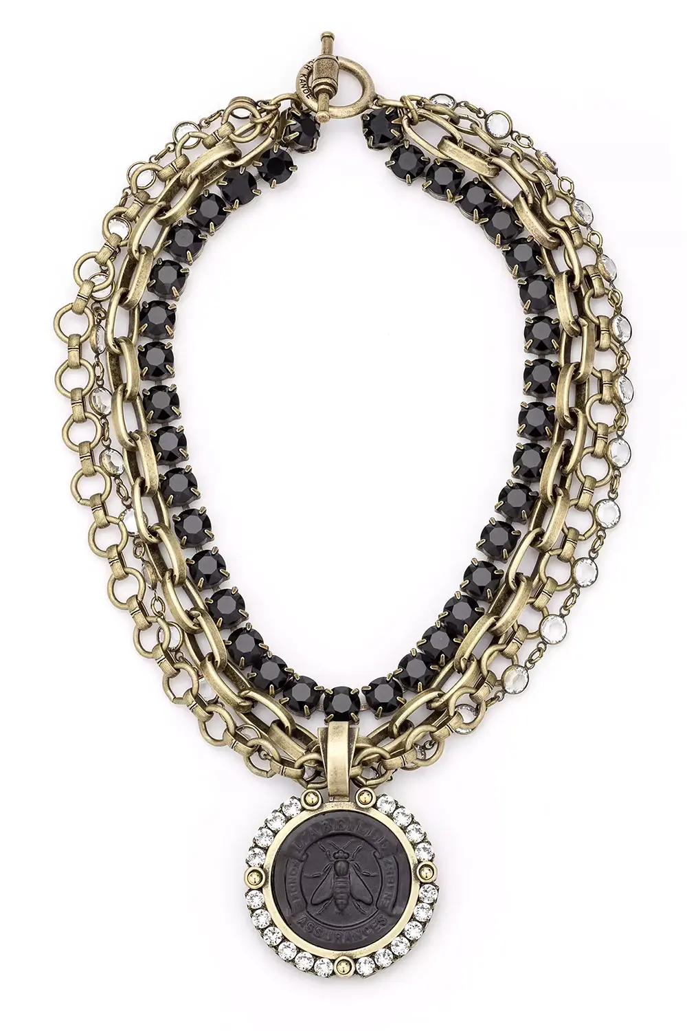 The Sophie Necklace - Austrian Crystal Black | French Kande