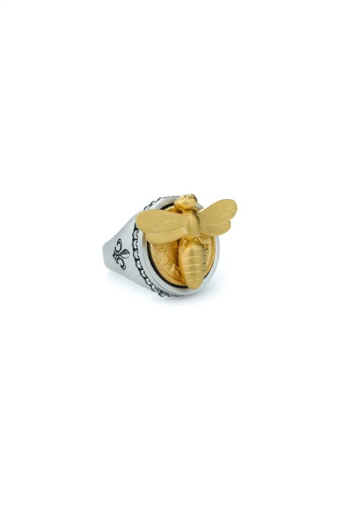 French Kande Cinq Austrian Crystal Brass Ring main image 0