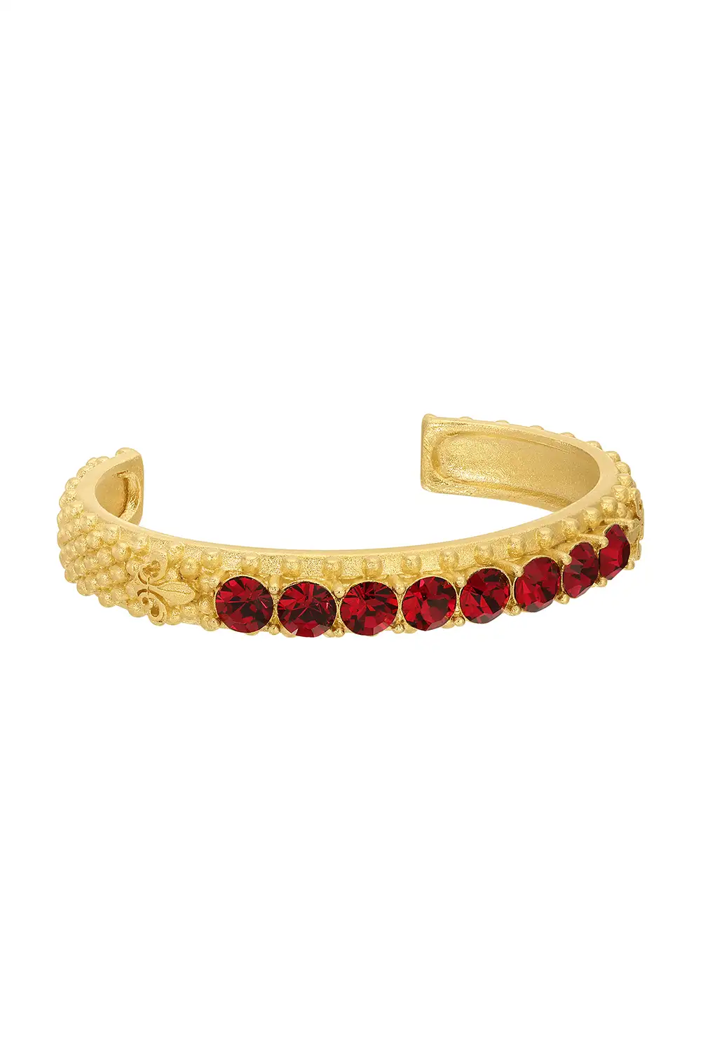 FDL Gold Bangle Bracelet - Ruby