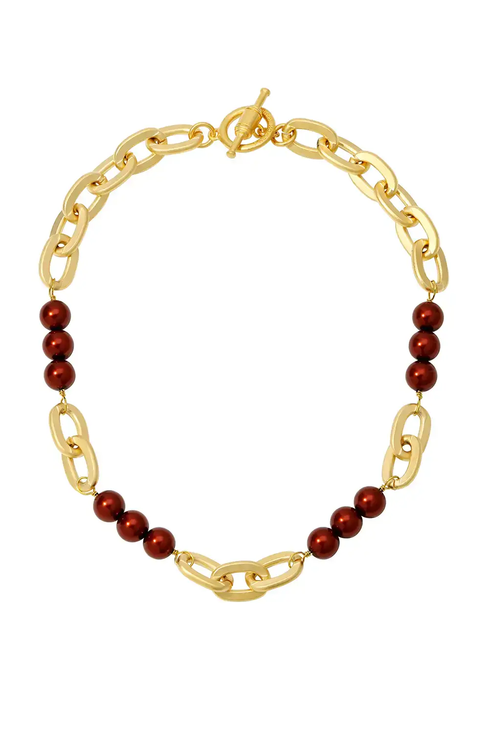 Anique Necklace - Ruby Pearl