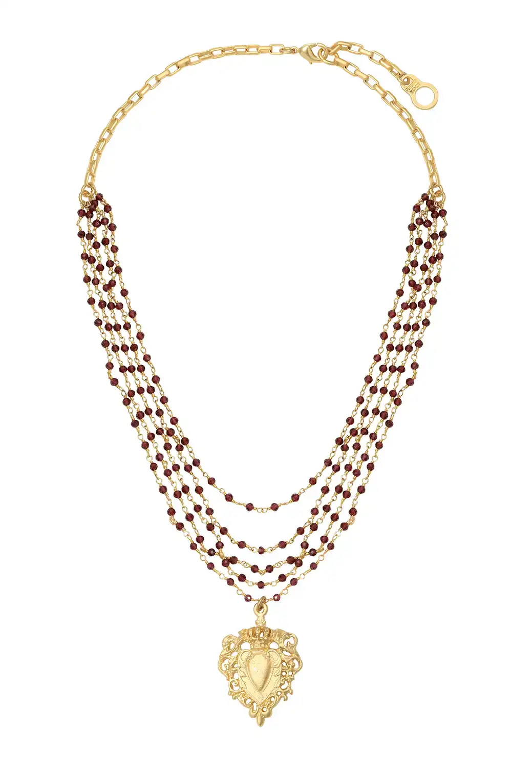 Elysande Necklace - Rhodolite