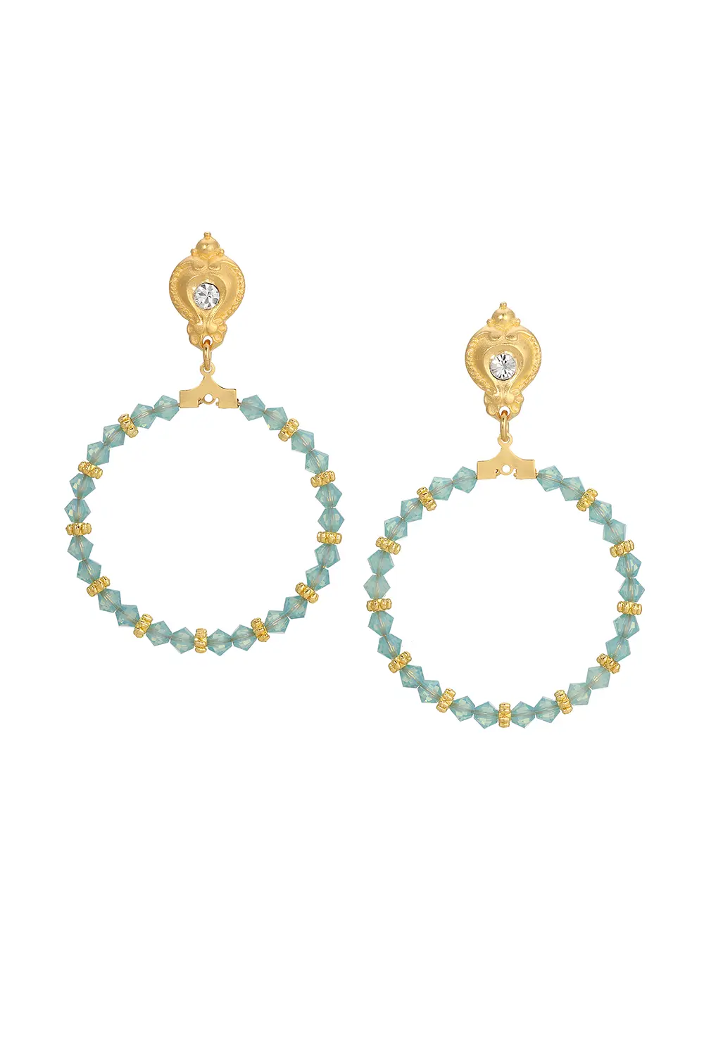 Epoque Earrings  – Aqua Hoop