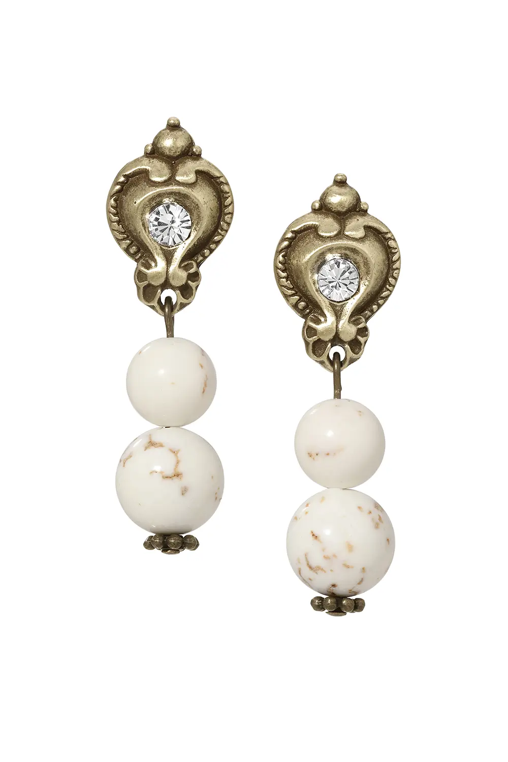 Epoque Earrings  – White Turquoise