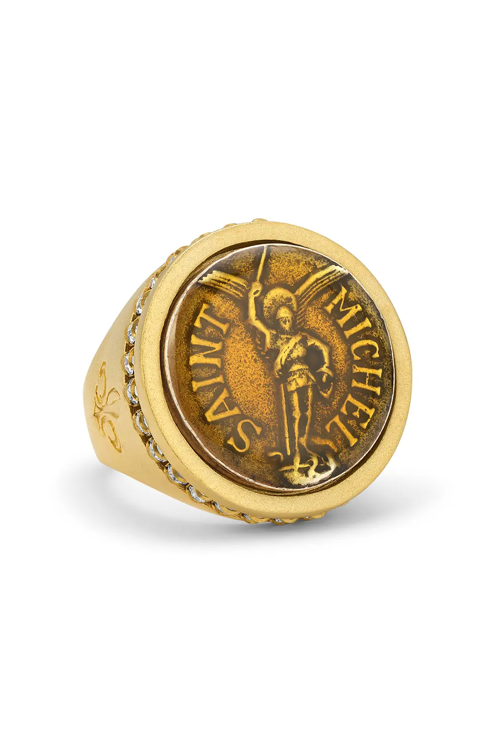 Swarovski Signet Ring – Gold, Saint Michel