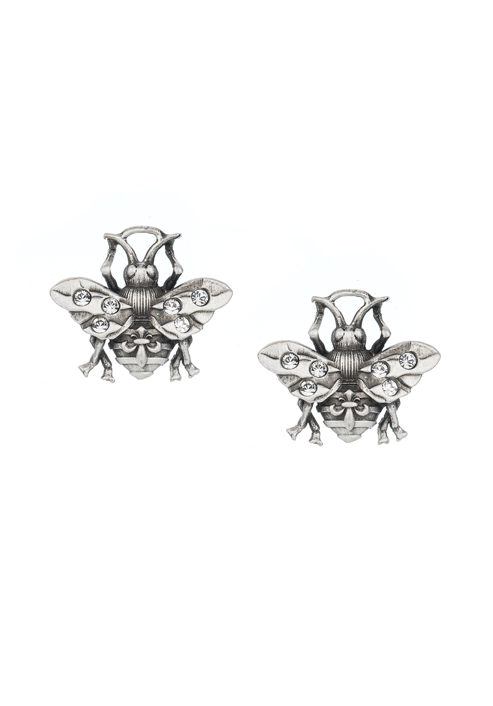 PATINA MICRO FK BEE STUD EARRINGS SILVER